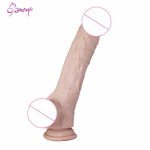 YAFEI 9.8 Inches Male Realistic Dildo Silicone Dildos Sex Products Suction Cup Artificial Penis  Adult Sex Toys for Women Men