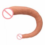 Double Dildo Realistic Silicone lesbian dildo Waterproof Flexible penis vaginal anal massager Adult Toys Sex Product for Women