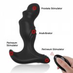 Rechargeable Wireless Remote Control Prostate Massager Anal Vibrator Sex Toy USB 10 Speed Mode, Waterproof Butt Plug for Men Gay