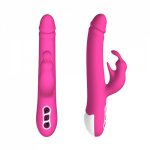 China Hot Selling Female Erotica Dildo Vagina Stimulator 7 Vibrations Rabbit Rotary Vibrator