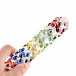 Crystal Glass Magic Wand Female Erotic Masturbation Device Transparen Crystal Simulation Penis Femal Adult Toy Sex Toys for 022