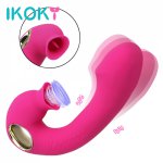 IKOKY Dildo Vibrator Vagina Clitoris Stimulator Oral Sex Female Masturbator Sex Toys for Women Tongue Licking G-spot Massager