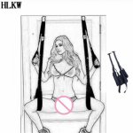 Adults Women Sexy BDSM Bondage Door Slam Sex Swing Adult SM Love Game Fetish Bondage Leg Open Spreader For Couples Game Role COS