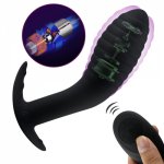 Sexo Shop Prostata Massage Anal Vibrator 100%silicone Prostate Massager Sex Toys For Women Vibrating Bead Plug 10 Mode Butt