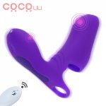 Finger Vibrator Tongue Vibrating Clit Clitoris Stimulator Remote G-Spot Climax Massager Sex Toys for Women Female Masturbator