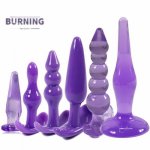 6 different sizes and shapes TPR anal plug set fashion butt plug sets