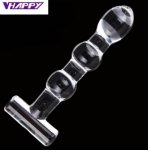 New transparent glass anal plug Husband and wife sex toy Masturbation toys for women VP-AP02020