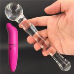 2 Pcs/Lot Vibrator And Magic wand crystal glass Anal butt penis Sex toy Adult products for women men female male masturbation