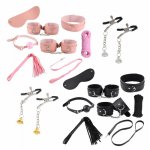 BDSM Sex Bondage Set Handcuffs Nipple Clamps Mouth Plug Whip Rope Sex Toys For Couples Sex Products Erotic Toys For Adults