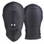 Unisex Soft Padded Blindfold Hood Open Mouth Mask Gag Bondage Fetish BDSM Headgear Role Play Cosplay Adult Sex Toys For Couples