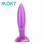 IKOKY Jelly Anal Plug Sex Toys for Men Women Prostate Massager Masturbation Real Skin Feeling Butt Plug for Beginner  Anal Dildo