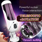 Pocket Vacuum Sucking Vibrator Automatic Heating Male Masturbators Cup Vagina real pussy flashlight Sex machine sextoy for Men