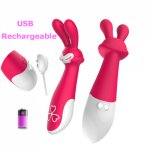 Fox, 10 Speed Rabbit Vibrator Dildo Vibrating Clit G-spot Stimulate Sex Toy For Women Female Masturbator Cute Fox Shape Sex Product