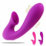 Silicone Sucking Vibrator for Women Powerful G spot Dildo Vibrators Massaging Tongue Licking Wand with 12 Modes Adult Toys sex