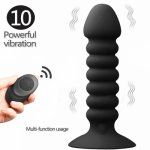 abdo 10 Speeds Wireless Remote  Anal  Dildo Male  Prostate Massager Strong Sucker Unisex Stimulator Anus Penis Vibrator Sex Toys