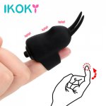 IKOKY Finger Sleeve Vibrator Rabbit Ear Tentacitation G-Spot Massage Clitoris Stimulation Sex Toys For Woman Female Masturbator