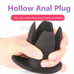 Hollow Petal Silicone Anal Expander Speculum Prostate Massager Butt Plug Dilator Anus Enlarger Fetish Adult Sex Toys For Couple