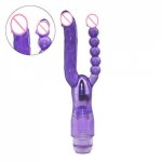 Dual Penetration Double Dildo Vibrator Anal Sex Vibrator Beads Stimulator for Adults For Women Adults Toys For Men Couples