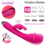 10 Speed G Spot Vibrating Rabbit Vibrator Vaginal Massager Anal Plug Masturbator Erotic Sex Toy For Women Clitoris Stimulator