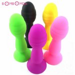 Colorful silicone anal plug with suction cup beads butt plug anal stopper sex toys G-spot stimulate masturbate anal dildo cheap