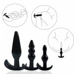 3Pcs/Set Silicone Black Butt Plug For Beginner Anal Plug Adult Erotic Sex Toys For Woman Men Gay Prostate Massager Sex Products