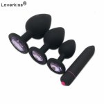 Loverkiss Silicone Anal Plug Jewelry Dildo Vibrator Sex Toys for Woman Prostate Massager Bullet Vibrador Butt Plug For Men Gay