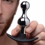 BEEGER  Dark Drop Metal and Silicone Beaded Anal Plug,Underwear outdoor butt plug dildo vaginal unisex SM insert sex toy for men