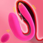 OLO Clitoris Vagina Stimulator Vibrator U Shape Bendable G-spot Vibrator Sucking Vibrator Couple Share Sex Toys for Couple