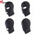 Morease Bondage Adult Game For Couple Women 4 Style Fetish Unisex BDSM Hood Mask Black Mouth Eye Slave Hood Sex Product Toys