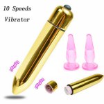 10 Speed Bullet Vibrator With Anal Plug G-spot Massager Strong Vibration Sex Toys For Woman Mini Dildo Vibrators For Women