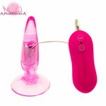 Twister Anal Pleasure Powerful Vibrating Butt Plug, 10 Mode Waterproof Vibration Jelly Anal Vibrator for men and women