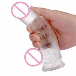 RABBITOW Realistic Dildos Skin Like 7.2 Inch Clear Dildo with Suction Cup Adult Sex Toys for Women