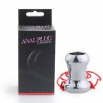 Anal Sex Toys Metal Anal Beads Butt Plug Prostate Massager Anus Vagina Shower Enema Hollow Anal Plug Adult Sex Toy For Women Men