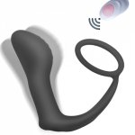 Anal Vibrator Male Prostate Massage Anal Plug Prostate Stimulator Butt Plug Delay Ejaculation Ring Sex Toy for Men Gays Adult