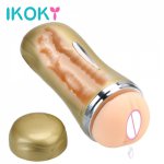 Ikoky, IKOKY Real Pussy  Male Masturbation Cup Dual Channel Adult Sex Toys for Men Realistic Anus Sex Products Artificial Vagina