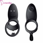 10 Frequency Penis Ring Vibrator for Men Premature Ejaculation Ring Cock Rings Double Lock Penis Rings for Penis Cock Ring