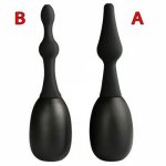 Spray water anal douche vagina cleaning silicone butt plug sex toys for men and women enema anal shower nozzle cleaner buttplug