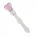 Crystal Dildo Butt Plug Glass Anal Plug pink heart Adult masturbation Products Vagina Plug Glass Dildo Sex Toys for Women