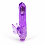 Crystal Butterfly Silent G-Spot Vibrator sex toy Dual Action Butterfly Vibrator Adult Sex Toys for Women Jelly Multi-speed  Vibe