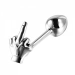 New small size 24.5*105mm stainless steel anal butt plug with one finger metal insert beads sex toys for men and women