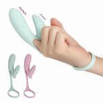 Silicone Vibrating Finger Sleeve Vibrators G-Spot Massager Clitoral Stimulator Mini Bullet Sex Toys for Women Lesbian A1-1-210