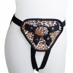 Sex Toys Shop Leopard Print Strap on Pants for Binding Dildos Three Ring Exchangeable Adjustable Harness Pants for Women Lesbian