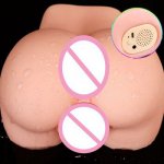 Silicone Ass 3D Realistic Vagina Anal Male Masturbator Double Channels Sexdoll Sex Toys for Men Intelligent Voice Big Butt