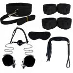 SM Game Kit Suit Adult Handcuffs Ball Whip Kit Bondage Set Couple SM Sex Toys Body Bondage for Woman Sexual Abuse