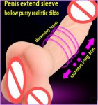 Huge Dildo Realistic Vagina Penis Enlarger Sleeve Pussy Fake Ass Men Masturbator Women Real Dildo for Couples gay Sex Toys