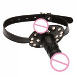 Manyjoy Double-Ended Dildo Gag Head Strapon Mouth Gag Fetish bdsm Bondage Penis Harness Lesbian Sex Toys Adult Erotic Toys