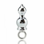 Aluminum alloy smooth Gourd Style Anal Beads with Pull Ring Anal Plug Prostate Massage Backyard Expansion Tool Sex Products