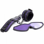 Leather Bondage Hand Cuffs Blindfold BDSM Torture Device Accessories Eye Mask Handcuffs For Sex Couples Erotic Toys Adult Games