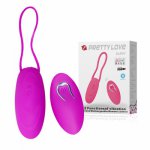 USB recharge Pretty Love Bullet Vibrator, Sex Toys for Woman Silicone Material 12-function vibrador Remote Control ben wa balls.