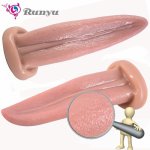 Tongue Shape Dildo Dildo Butt Plug Vagina Masturbator Adult Sex Products Dildo With Suction Cup Soft Penis Sex Toy For Women